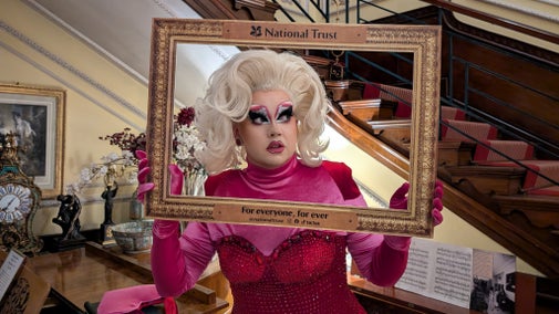 That Girl, a drag performer, at a House Proud event at Hatchlands Park